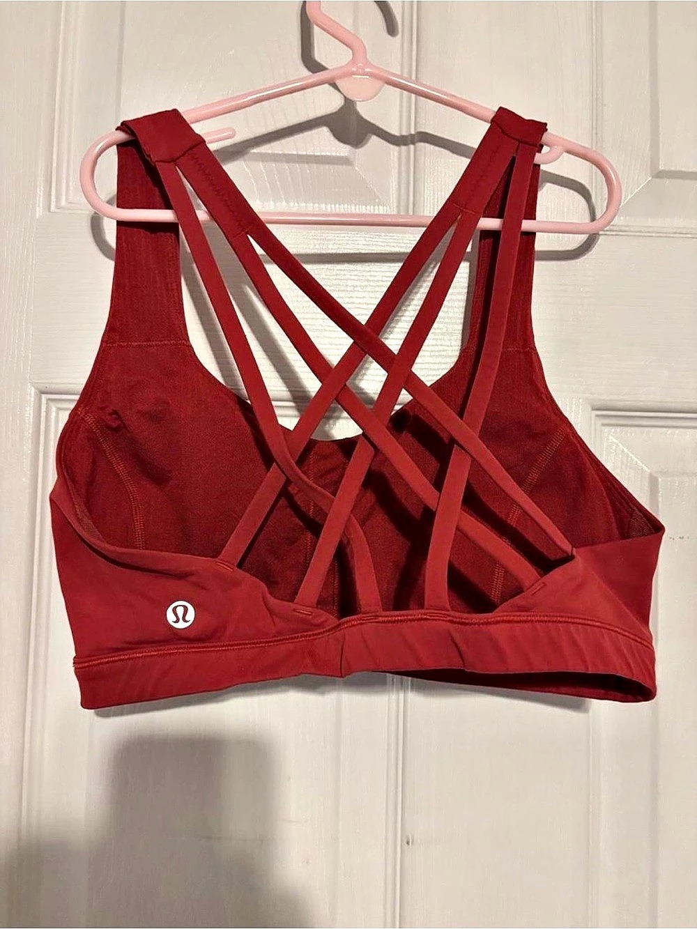 lululemon Free to Be Wild Bra Red Strappy Sports Bra - Picture 2 of 2